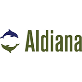 Als Logo der Referenzen bei Aldiana, sind zwei Delfine zu sehen.