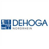 Als Logo der Referenzen bei DEHOGA Nordrhein, ist ein blaues Logo zu sehen.