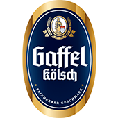 Als Logo der Referenzen bei Gaffel, ist ein dreifarbiges Logo zu sehen.