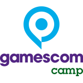 Als Logo der Referenzen bei Gamescom Camp, ist ein dreifarbiges Logo zu sehen.