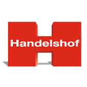 Als Logo der Referenzen bei Handelshof, ist ein zweifarbiges Logo zu sehen.