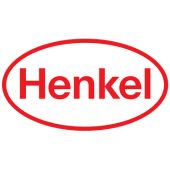 Als Logo der Referenzen bei Henkel, ist ein einfarbiges Logo zu sehen.