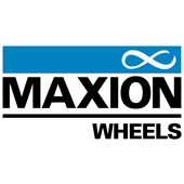 Als Logo der Referenzen bei Maxion Wheels Werke, ist ein zweifarbiges Logo in den Farben Blau und Schwarz zu sehen.