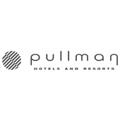 Als Logo der Referenzen bei Pullman Hotels, ist ein einfarbiges Logo zu sehen.