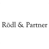 Als Logo der Referenzen bei Rödl & Partner, ist ein einfarbiges Logo zu sehen.