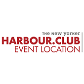 Als Logo der Referenzen bei The New Yorker - HARBOUR.CLUB, ist ein dreifarbiges Logo zu sehen.