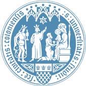 Als Logo der Referenzen bei Universität zu Köln, ist ein einfarbiges blaues Logo zu sehen.